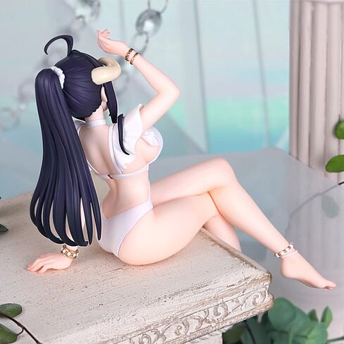 QAHEART Albedo Figure, Anime Albedo Sitting, Albedo Scale Figure, Sitting Pose Action Figure Albedo Desktop Decoration Collectible in Saudi Arabia