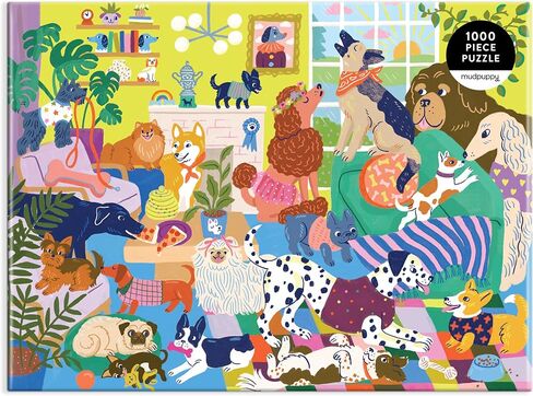 Mudpuppy Good Dog Club – 1000 Piece Family Jigsaw Puzzle with Colorful and Fun Illustrations of Dogs Having Fun for Children Ages 8 and Up in Kuwait