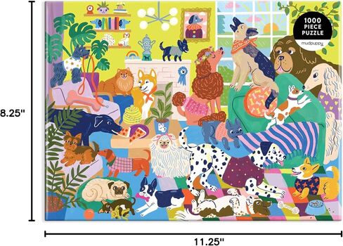 Mudpuppy Good Dog Club – 1000 Piece Family Jigsaw Puzzle with Colorful and Fun Illustrations of Dogs Having Fun for Children Ages 8 and Up in Kuwait
