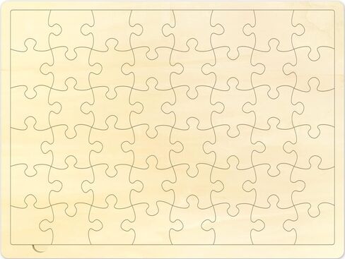 48 Piece Blank Puzzle with Tray to Draw on, Each Piece is Unique, Custom Puzzle 14.2x10.6 Inches for Crafts & DIY, Make Your Own Wooden Jigsaw Puzzles in Saudi Arabia