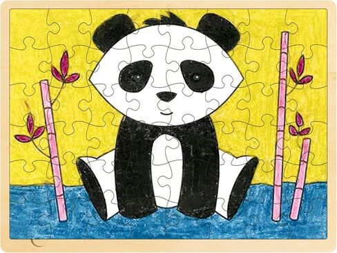 48 Piece Blank Puzzle with Tray to Draw on, Each Piece is Unique, Custom Puzzle 14.2x10.6 Inches for Crafts & DIY, Make Your Own Wooden Jigsaw Puzzles in Saudi Arabia