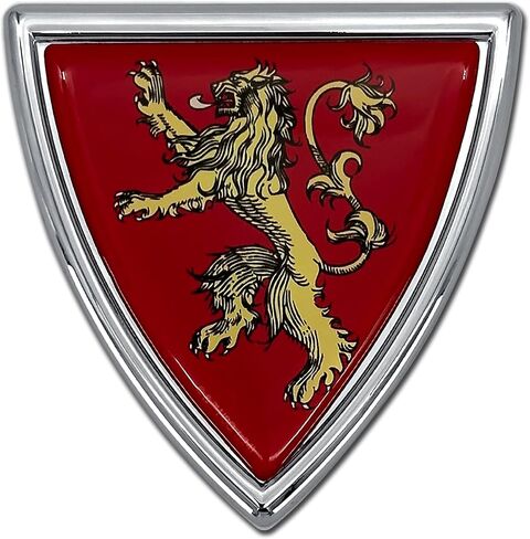 Elektroplate Officially Licensed Game of Thrones House Stark Sigil Round Distressed All Metal Chrome Emblem for Cars, Trucks, and All Auto | Universal Fit at 3.5" Diameter | Weatherproof in Kuwait