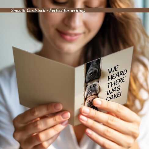 Funny Dogs Birthday Card for Dog Lover, Greeting Card from Labrador Bulldog Golden Retriever German Shepherd, with Envelope in Saudi Arabia