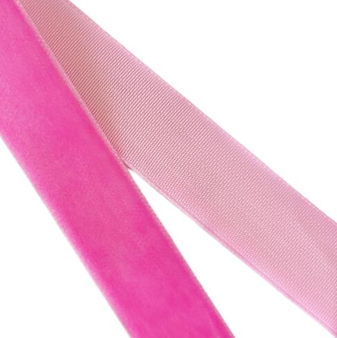 Abbaoww 50 Yards Vintage Hot Pink Velvet Ribbon 3/8 Inch Wide for Gift Wrapping Christmas Wedding Home Decoration DIY Projects (Hot Pink) in Saudi Arabia