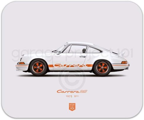1973 Classic 911 Carrera RS (White) Illustration Mouse Pad in Saudi Arabia
