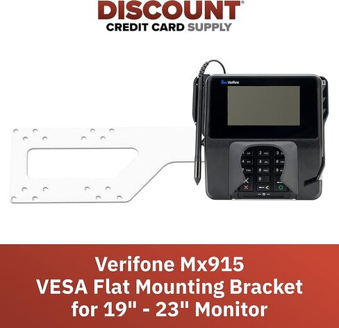 Verifone Mx915 PIN Pad VESA Flat Mounting Bracket for 19" - 23" Monitor, Screw-in Installation, White in Saudi Arabia