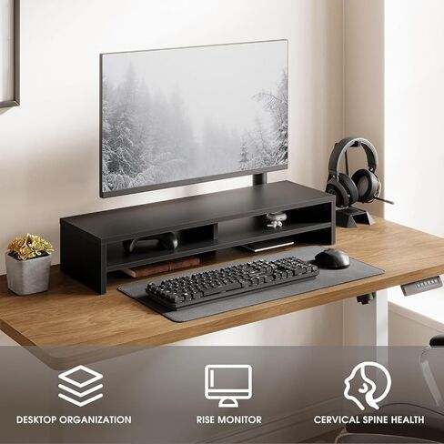 Fenge Monitor Stand 31.5 Inch Computer Monitor Riser for Desk, Water Resistant Desk Pad Mat in Saudi Arabia