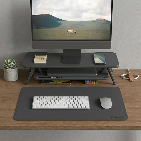 Fenge Monitor Stand 31.5 Inch Computer Monitor Riser for Desk, Water Resistant Desk Pad Mat in Saudi Arabia