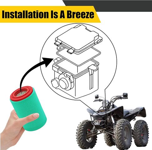 1P0-E4450-00-00 Air Filter Replacement for Yamaha Big Bear 400 2000-2012, Big Bear 250 2007-2009, Bear Tracker 250 1999-2004, Bruin 250 2005-2006 YFM400 YFM250, Replace 4XE-E4450-00-00 in Saudi Arabia