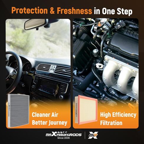maXpeedingrods Engine Air Filter and Cabin Air Filter Kit for Nissan Pathfinder 3.5L 2022 2023 2024 2025 2026, for INFINITI QX60 3.5L 2022-2026. Replaces CA12931 CF12312 in Kuwait