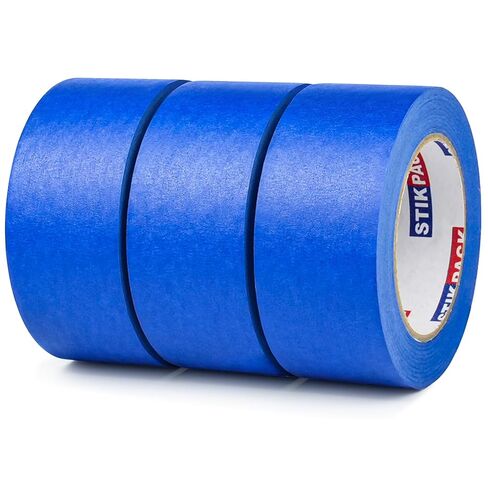 3 Rolls Blue Painters Tape 2 Inch x 55 Yards (165Total Yards), Automotive Masking Tape, Paint Tape for Painting, Painter's, DIY Crafts Arts Decoration Labeling and School Projects in Saudi Arabia