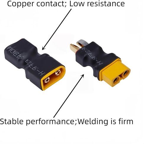 XT60 to T-Plug Connector RC Male Female Adapter Connector Conversion Adapter for RC Car Plane Lipo Battery ESC in Saudi Arabia