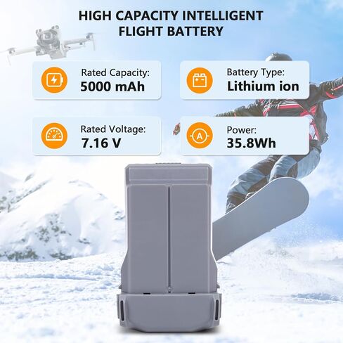 Intelligent Flight Battery Plus Compatible with DJI Mini 5 Pro, Mini 4 Pro, Mini 3 Pro, Mini 3, 5000mAh 50 Mins Max Flying Time Upgraded Drone Battery Replacement Parts in Kuwait