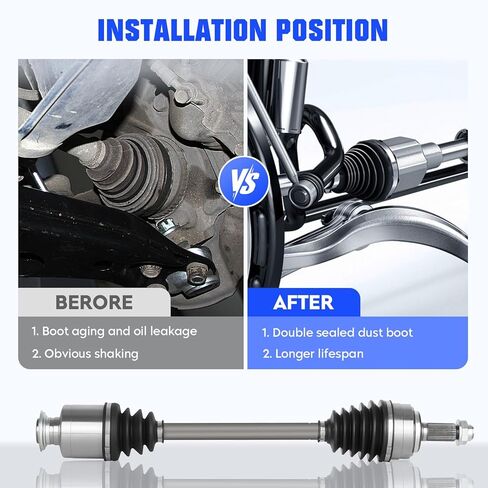 Front Right CV Axle Shaft Assembly Fit for Honda Odyssey EX EX-L LX Touring 3.5L 2005-2010, for Honda Ridgeline RT RTL RTS 3.5L 2006-2014, Right CV Joint Shaft, Replace for 60-4225, 1 pack in Kuwait