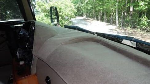 Custom RV Dash Cover for Class A Motorhomes, Poly Carpet Dashboard Mat, Made to Order Motorhome Dash Cover with 8 Color Options in Kuwait