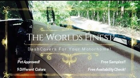 Custom RV Dash Cover for Class A Motorhomes, Poly Carpet Dashboard Mat, Made to Order Motorhome Dash Cover with 8 Color Options in Kuwait