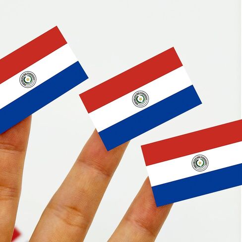 500 Pcs Paraguay Flag Labels Stickers Paraguayan National Flags Birthday Party Decorations National Country Festival Party Supplies Patriotic Sticker in Saudi Arabia