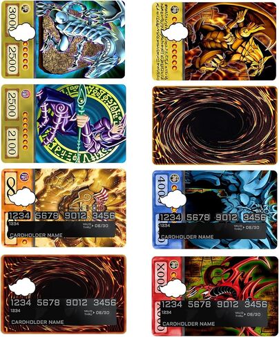 Anime Game Debit Credit Card Cover Sticker Decal Skin（8 Pack） Aesthetic Art Decor Gifts Merch Supplies for EBT Transportation Key Cover Personalizing Campus Bus ID Bank Card in Saudi Arabia
