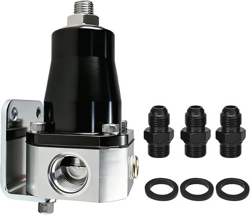 Adjustable EFI Fuel Pressure Regulator Kit with Bypass Return 0-90psi Pressure Gauge AN6-6AN Fuel Line Hose Fitting Connectors Kit in Kuwait