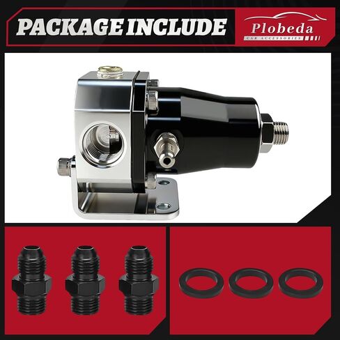 Adjustable EFI Fuel Pressure Regulator Kit with Bypass Return 0-90psi Pressure Gauge AN6-6AN Fuel Line Hose Fitting Connectors Kit in Kuwait