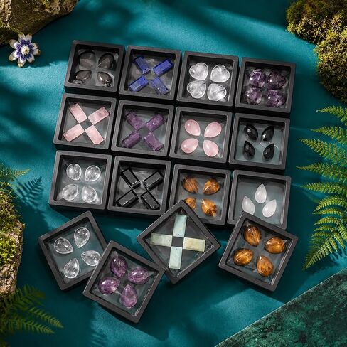 Natural Crystal Pendant Charms for Jewelry Making, Gemstone Charms Supplies, Assorted Shapes & Stones, Necklace Earrings Craft Supplies (4PCS Box) in Saudi Arabia