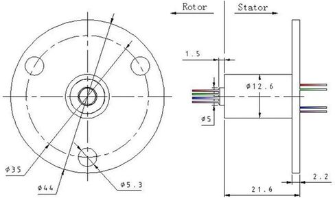 1PC Conductive Brush Slip Ring Dia.12.5mm 8 Channel 1.5A 360 Degree Rotating Electric Joint Connector Mini Sliprings in Saudi Arabia