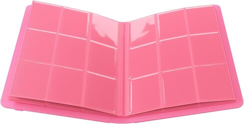 Gamegenic Prime Album 18-Pocket, Organize Standard and Japanese Size Collectible Cards, Premium Card Game Protector, Holds up to 360 Cards, Ideal for Playset Collections, Pink Color in Kuwait