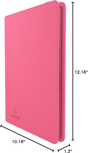 Gamegenic Prime Album 18-Pocket, Organize Standard and Japanese Size Collectible Cards, Premium Card Game Protector, Holds up to 360 Cards, Ideal for Playset Collections, Pink Color in Kuwait