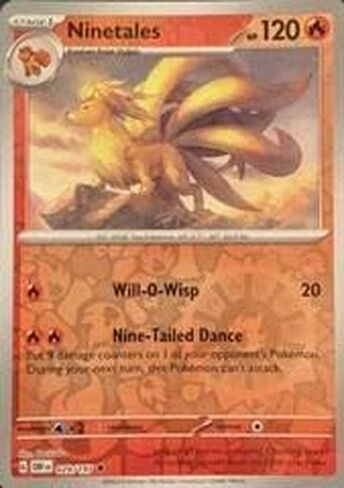 Pokemon – Ninetales 029/197 – Obsidian Flames – Reverse Foil – Single Card in Kuwait