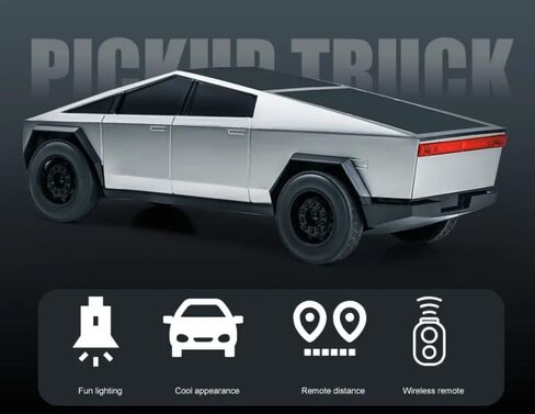 شاحنة Cyber ​​Truck Green للتحكم عن بعد، سيارة RC بمقياس 1:20، 27 ميجاهرتز، خضراء، 4 قنوات عالية السرعة لجميع التضاريس مع بطارية وأضواء 3.7 فولت قابلة لإعادة الشحن in Kuwait