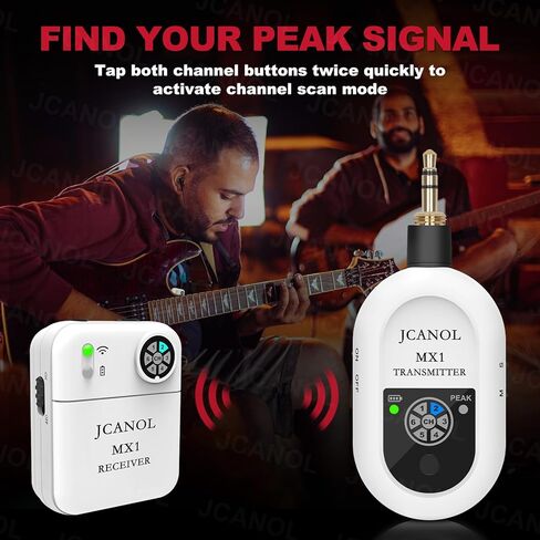 Wireless in Ear Monitor System, 2.4G Stereo Wireless IEM System with Beltpack Transmitter Receiver Auto-Pairing, 164ft for Studio, Band, Live Performance (MX1 Black) in Saudi Arabia