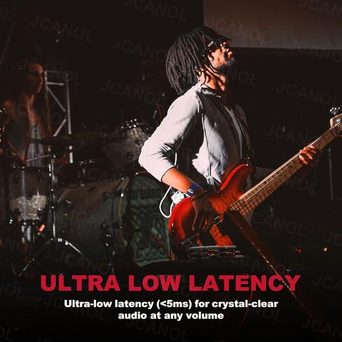 Wireless in Ear Monitor System, 2.4G Stereo Wireless IEM System with Beltpack Transmitter Receiver Auto-Pairing, 164ft for Studio, Band, Live Performance (MX1 Black) in Saudi Arabia