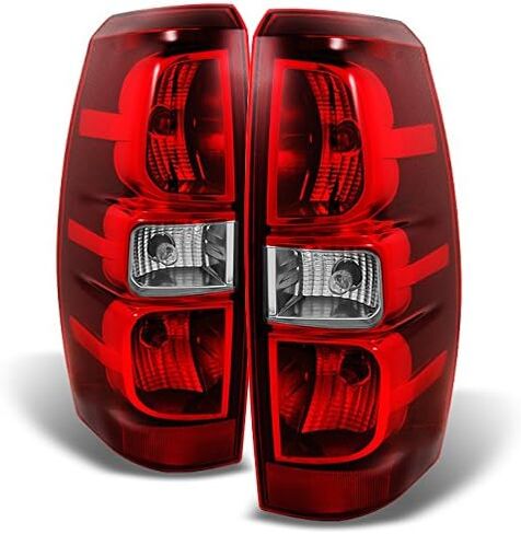 AKKON - For Chevy Avalanche Pickup Dark Red Tail Lights Brake Lamps Driver Left + Passenger Right Replacement in Kuwait