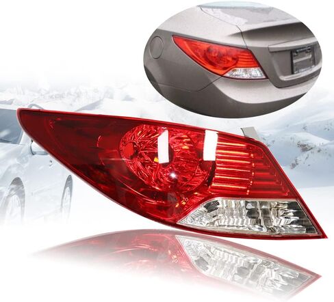 LOYALHEARTDY For 2012 2013 2014Hyundai Accent 4-Door Sedan Tail Lights Lamps Assembly, Left Driver and Right Passenger Side Brake Light Red Lens Rear Halogen LH+RH in Saudi Arabia