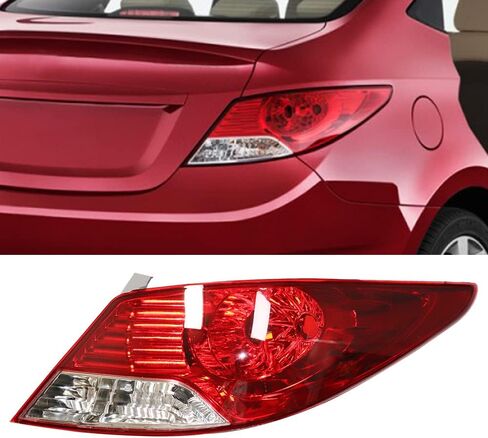 LOYALHEARTDY For 2012 2013 2014Hyundai Accent 4-Door Sedan Tail Lights Lamps Assembly, Left Driver and Right Passenger Side Brake Light Red Lens Rear Halogen LH+RH in Saudi Arabia