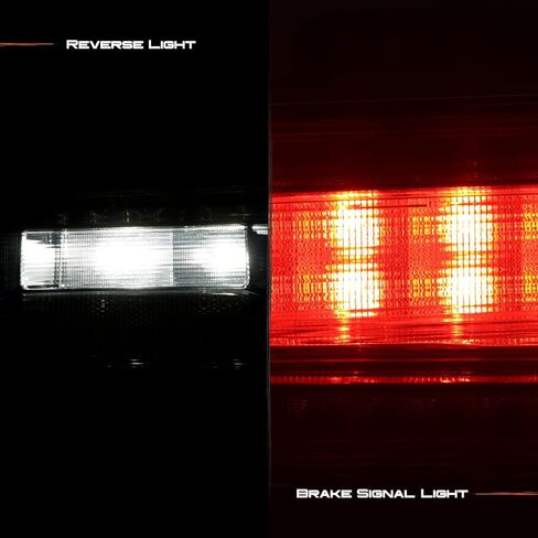 AKKON - Fits 2014-2015 Chevy Camaro [Incandescent Upgrade] Smoked Full LED Tail Lights Pair Left+Right w/LED Reverse Running Lamp in Kuwait