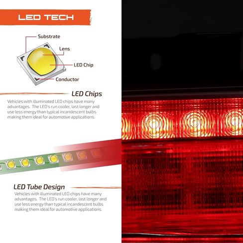 AKKON - Fits 2014-2015 Chevy Camaro [Incandescent Upgrade] Smoked Full LED Tail Lights Pair Left+Right w/LED Reverse Running Lamp in Kuwait