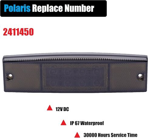 2PCS Tail Light Black LED For Polaris Ranger 400 500 570 800 EFI MIDSIZE EV(Both Side), Replace #2411450 in Kuwait
