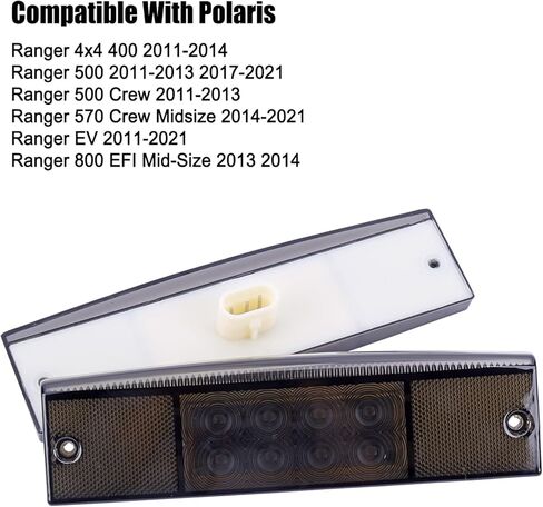 2PCS Tail Light Black LED For Polaris Ranger 400 500 570 800 EFI MIDSIZE EV(Both Side), Replace #2411450 in Kuwait