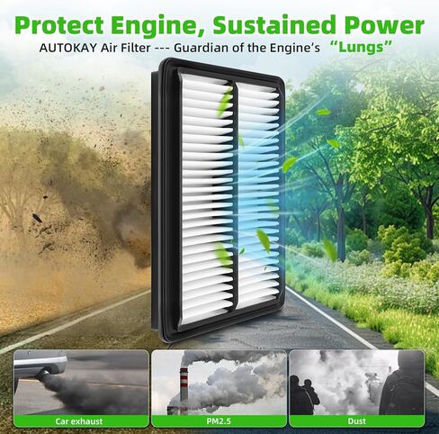 مجموعة فلتر هواء محرك المقصورة AUTOKAY 80292-SDA-A01 CA12061 مناسبة لسيارة Honda Pilot 2016-2022 Ridgeline 2017-2025 Passport 2019-2025 for Acura MDX 2016-2020 3.0L 3.5L RE# 80292SDAA01 SA12061 17220-5J6-A10 in Kuwait