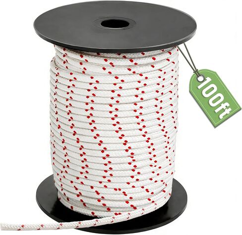 Pull Cord Rope 100ft x 1/8"(3mm), Recoil Starter Rope Pull String for Small Engine, Pull Rope for Lawn Mower Generator Chainsaw Trimmer Edger Brush Cutter in Saudi Arabia