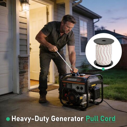 Pull Cord Rope 100ft x 1/8"(3mm), Recoil Starter Rope Pull String for Small Engine, Pull Rope for Lawn Mower Generator Chainsaw Trimmer Edger Brush Cutter in Saudi Arabia
