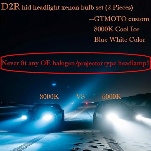 مصابيح زينون D2R لعام 2001 2002 2003 2004 لكزس ES300 IS300 المصابيح الأمامية HID شعاع منخفض فقط، IS ES 300 35W استبدال الأضواء المغمورة، 8000K أبيض بارد أزرق 85V P32D-3 مصباح أمامي، عبوتان in Kuwait