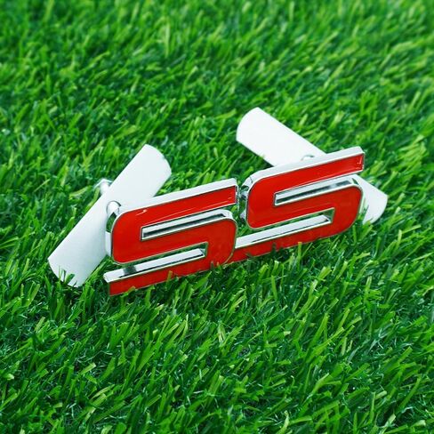 Front Grille Emblem Nameplate 3D Metal Badge Nameplate Replacement for 06-10 SS 1Pc (Chrome Red) in Kuwait