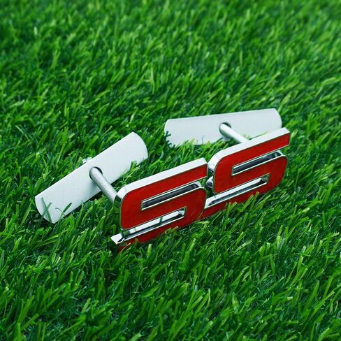 Front Grille Emblem Nameplate 3D Metal Badge Nameplate Replacement for 06-10 SS 1Pc (Chrome Red) in Kuwait
