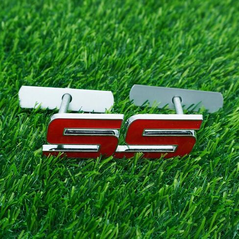 Front Grille Emblem Nameplate 3D Metal Badge Nameplate Replacement for 06-10 SS 1Pc (Chrome Red) in Kuwait