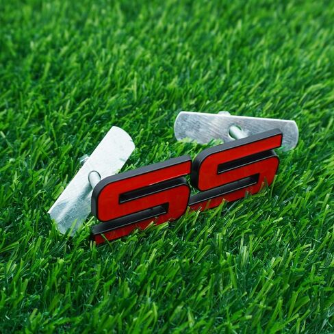 Front Grille Emblem Nameplate 3D Metal Badge Nameplate Replacement for 06-10 SS 1Pc (Chrome Red) in Kuwait