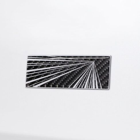 BETTERHUMZ Car Plaid Badge Launch Emblem Sticker Compatible with Tesla Model S X Cybertruck Roadster Model 3 Y Highland Juniper,Carbon Fiber Trunk Exterior Accessories Sticker Decorations (Black) in Kuwait