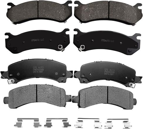 PM Auto Front Rear Brake Pads Replacement For 2004-2006 Chevrolet Avalanche 1500, Set of 8 Ceramic Brakes Pads in Kuwait