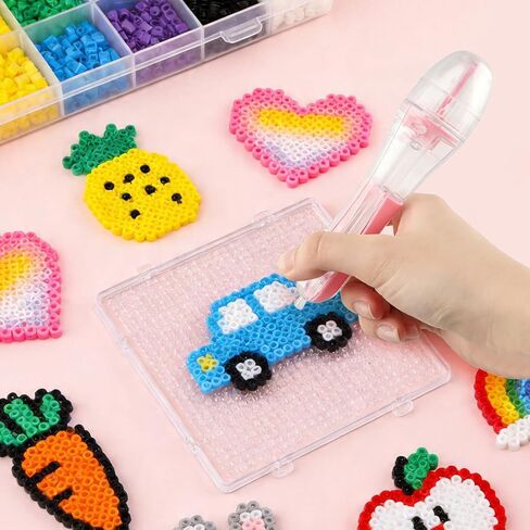 2PCS Fuse Beads Pen for 2.6mm Beads,High Capacity & Transparent Fuse Bead Dispenser Perler Bead Tools No Jams for Holiday Home DIY Parent-Child Interaction and Kid's Crafts Boosts in Saudi Arabia